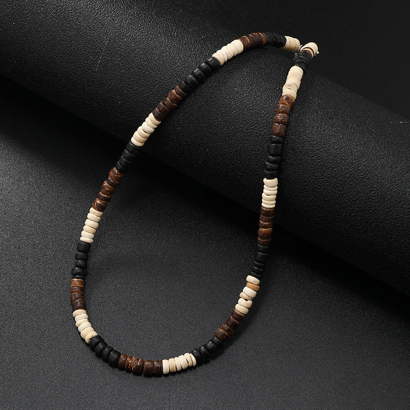 Coconut Shell Beaded Bead Men's Clavicle Chain Jewelry