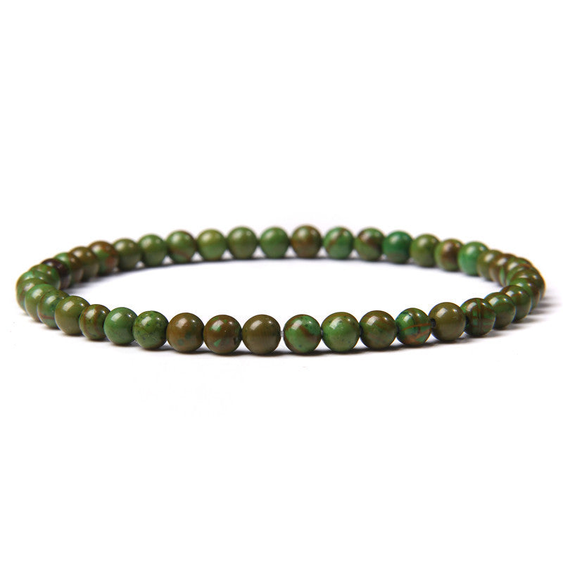4mm Natural Agate Stone Beads Energy Charm Bracelet For Women