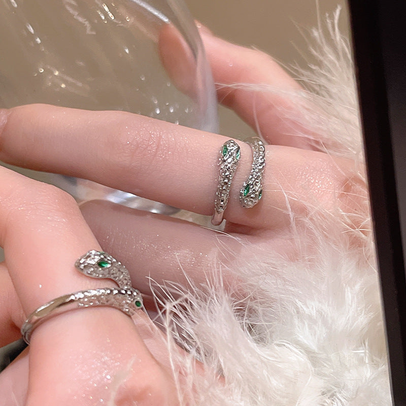 1PCS Ins Style Silver Zircon Ring For Women, Light Luxury Minimalist Design, Adjustable Open Band, Versatile Elegant Jewelry