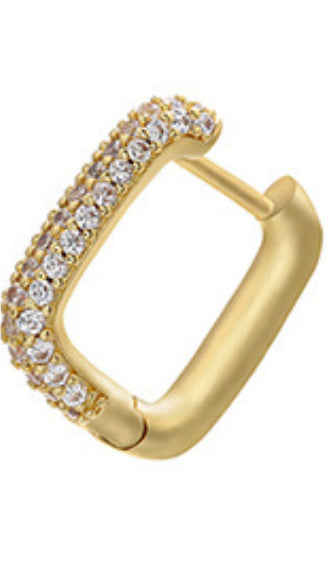 Gold And Silver Small Hoop Crystal Women's Rainbow Earrings Fashion Jewelry Batch