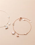 Mloveacc Shell Butterfly Handmade Charm Bracelets Girls Rose Gold Gifts For Women 925 Sterling Silver Jewelry Female Chain