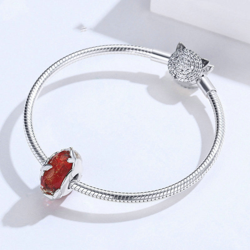S925 Silver New Glass Beads DIY Beaded Bracelet Jewelry Accessories