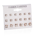 Earrings Round 9-piece Earrings Set