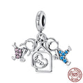S925 Sterling Silver Boys And Girls Pendant Parts Diy Beaded Jewelry Accessories
