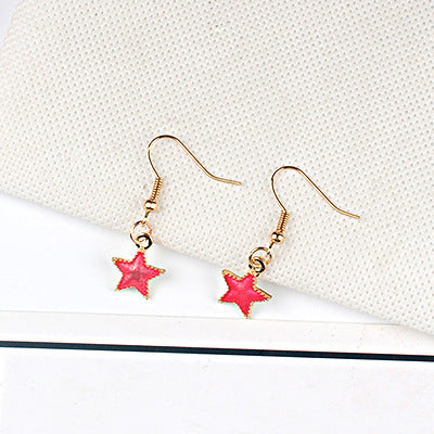 Blue Long Tassel Asymmetric Planet Earrings