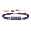 Natural Stone Woven Bracelet Mixed Shape Beads Bracelet Quartz Adjustable Rope Bracelets For Men Women Charm Fashion Jewelry