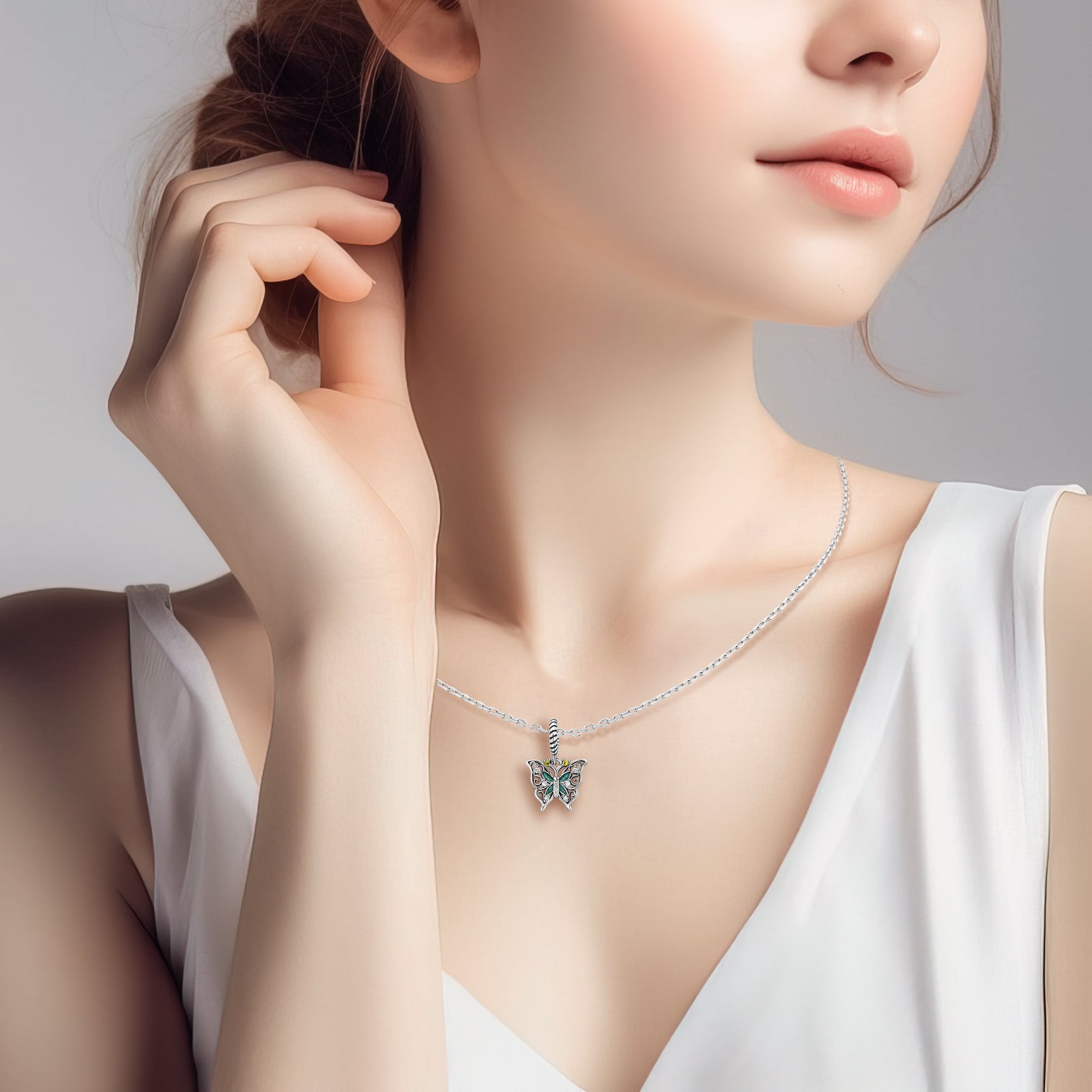 DIY Silver-plated Pendants Featuring Insects Dragonflies