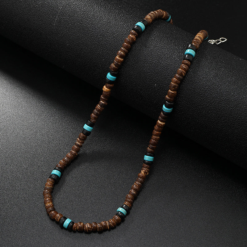 Coconut Shell Beaded Bead Men's Clavicle Chain Jewelry