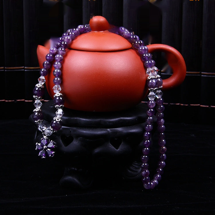 Ethnic Style Jewelry Natural Amethyst Bracelet For Women