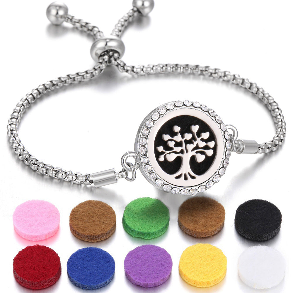New Kaleidoscope Aromatherapy Bracelet Perfume Essential Oil Diffuser Locket Bracelet Charms Women Aroma Diffuser Jewelry