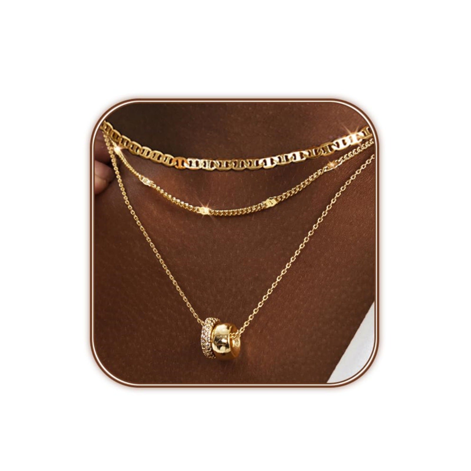 Necklace Zircon-laid Necklace Suit Women