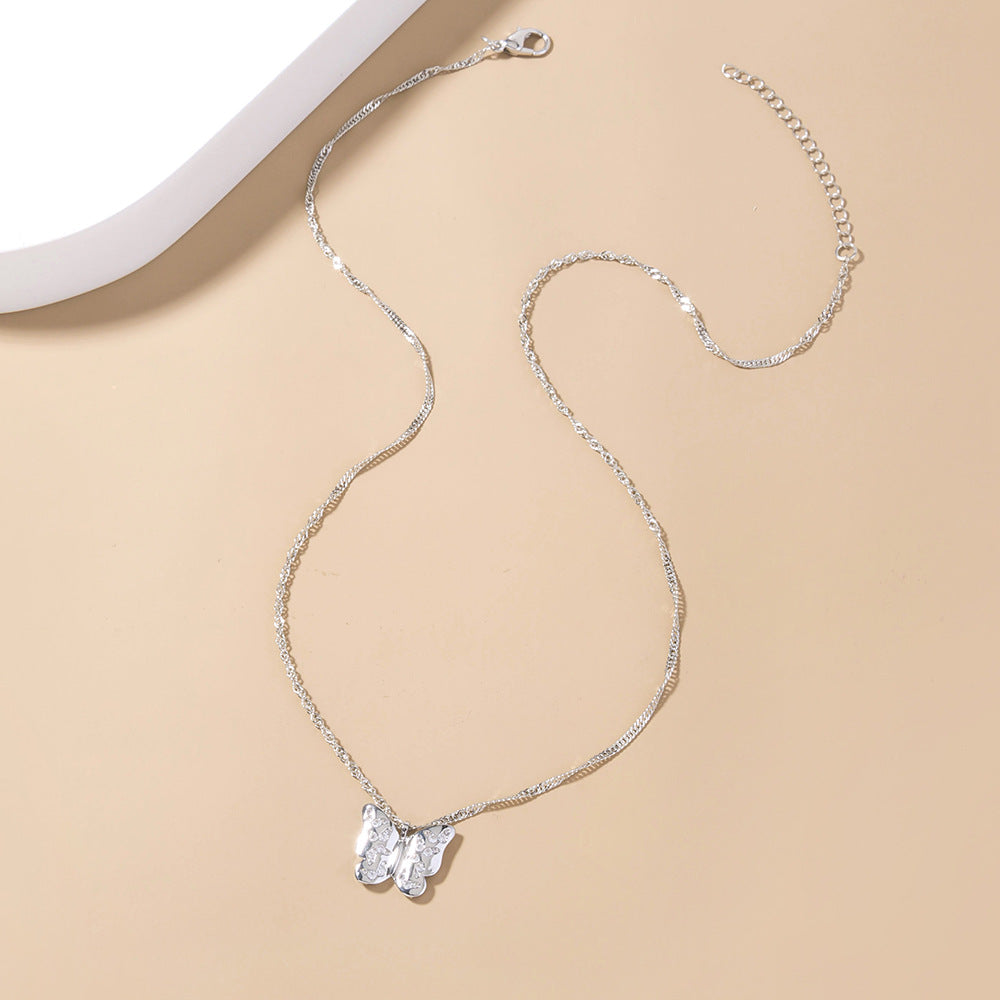 New Jewelry Flying Butterfly Zircon Necklace