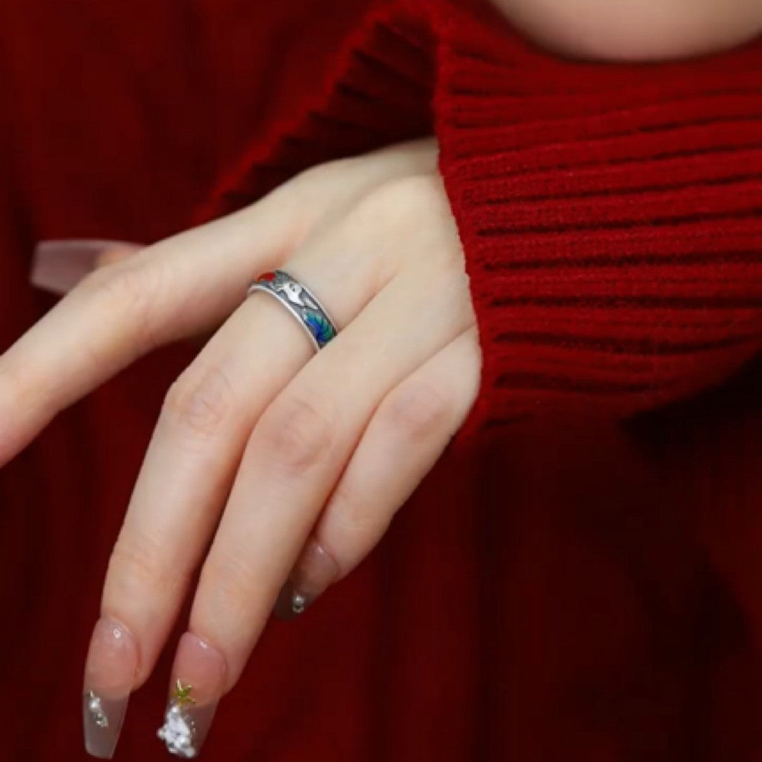 New Style Nine-Tailed Fox Ring For Women Retro And Fashionable