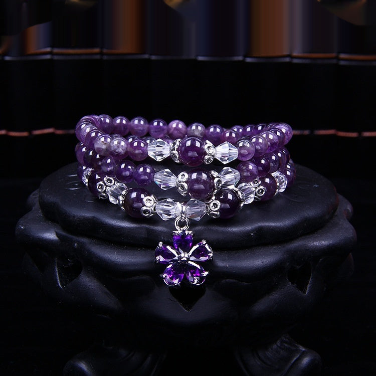 Ethnic Style Jewelry Natural Amethyst Bracelet For Women