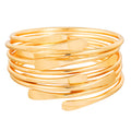 Simple Flattened-end Open Alloy Bracelet