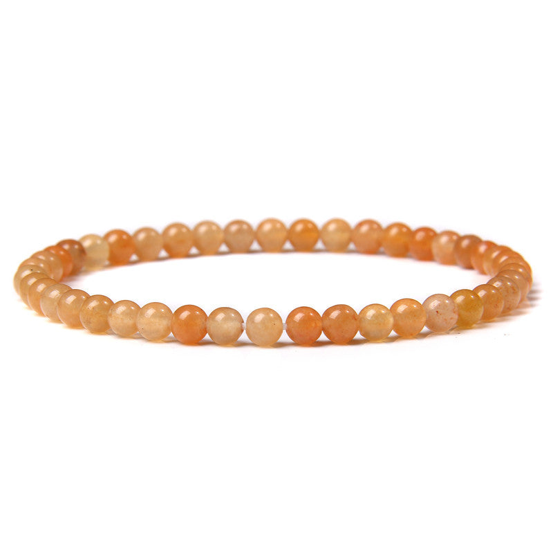 4mm Natural Agate Stone Beads Energy Charm Bracelet For Women