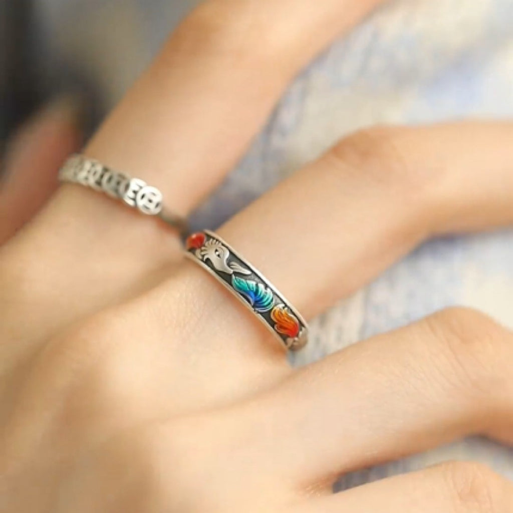 New Style Nine-Tailed Fox Ring For Women Retro And Fashionable