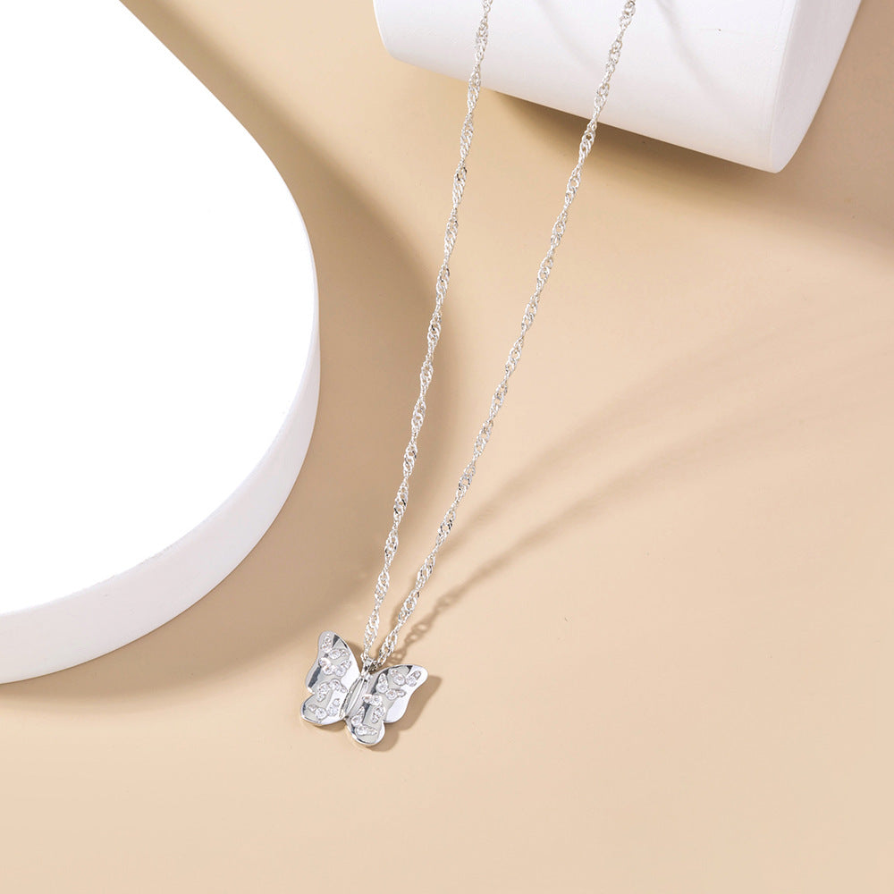 New Jewelry Flying Butterfly Zircon Necklace