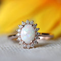 New Jewelry Oval Opal Ring