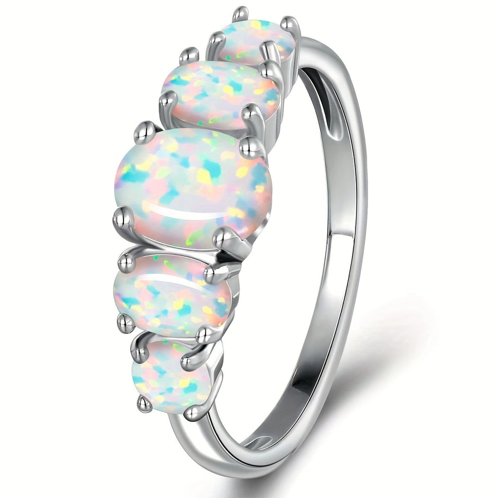 Cross-border European And American Fashion Opal Ring