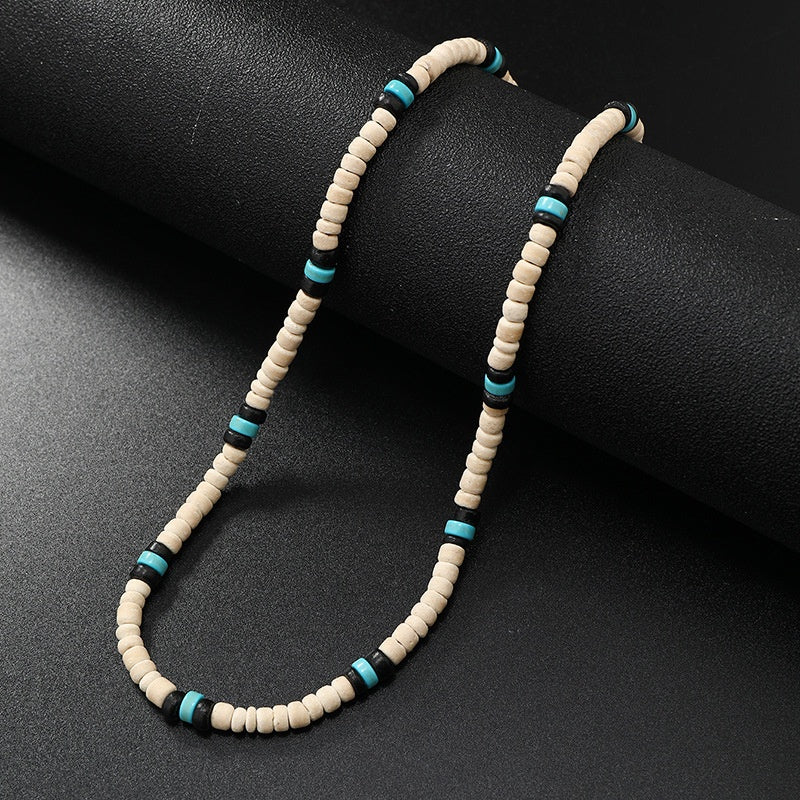 Coconut Shell Beaded Bead Men's Clavicle Chain Jewelry