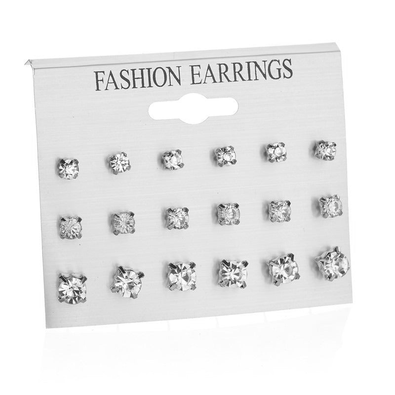 Earrings Round 9-piece Earrings Set
