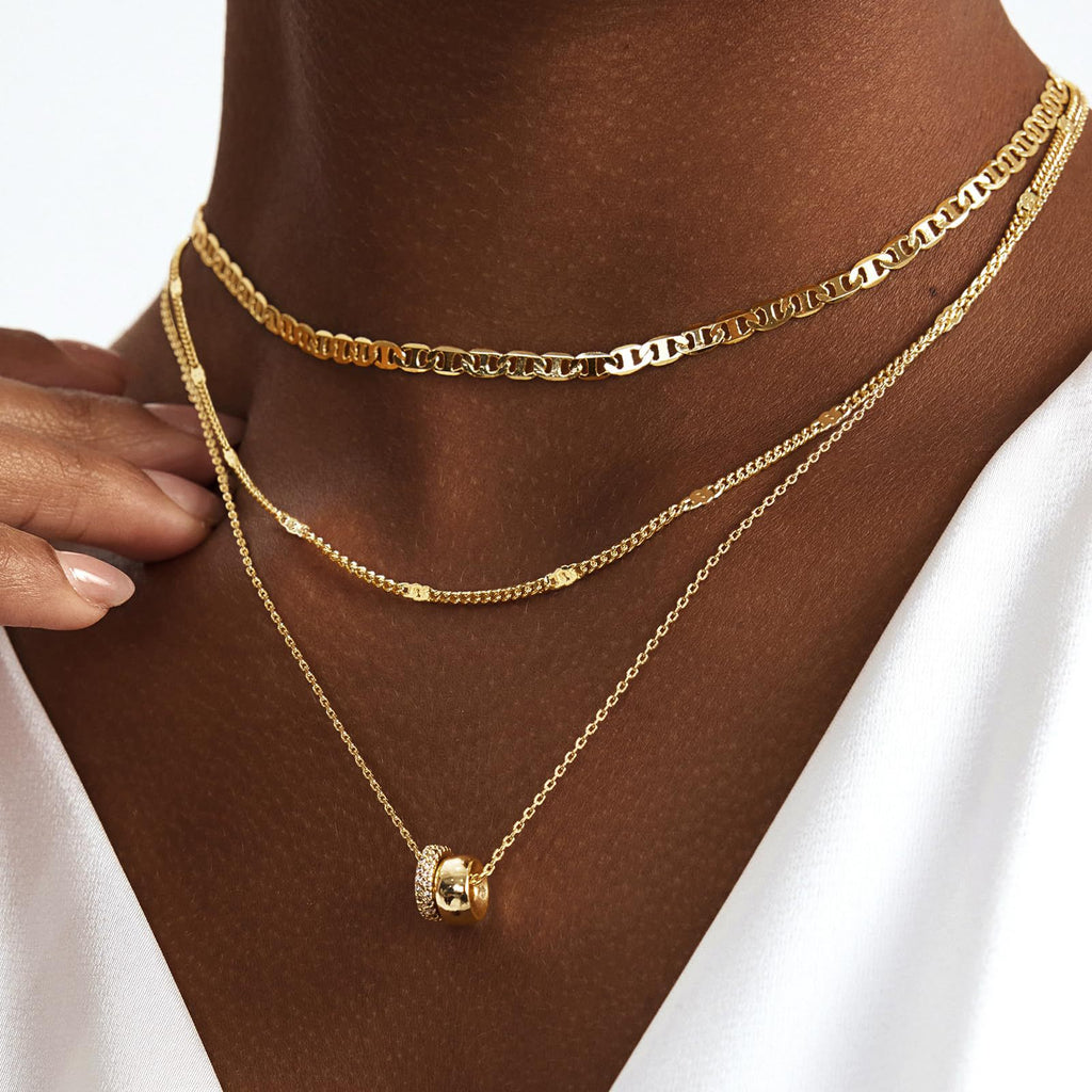 Necklace Zircon-laid Necklace Suit Women