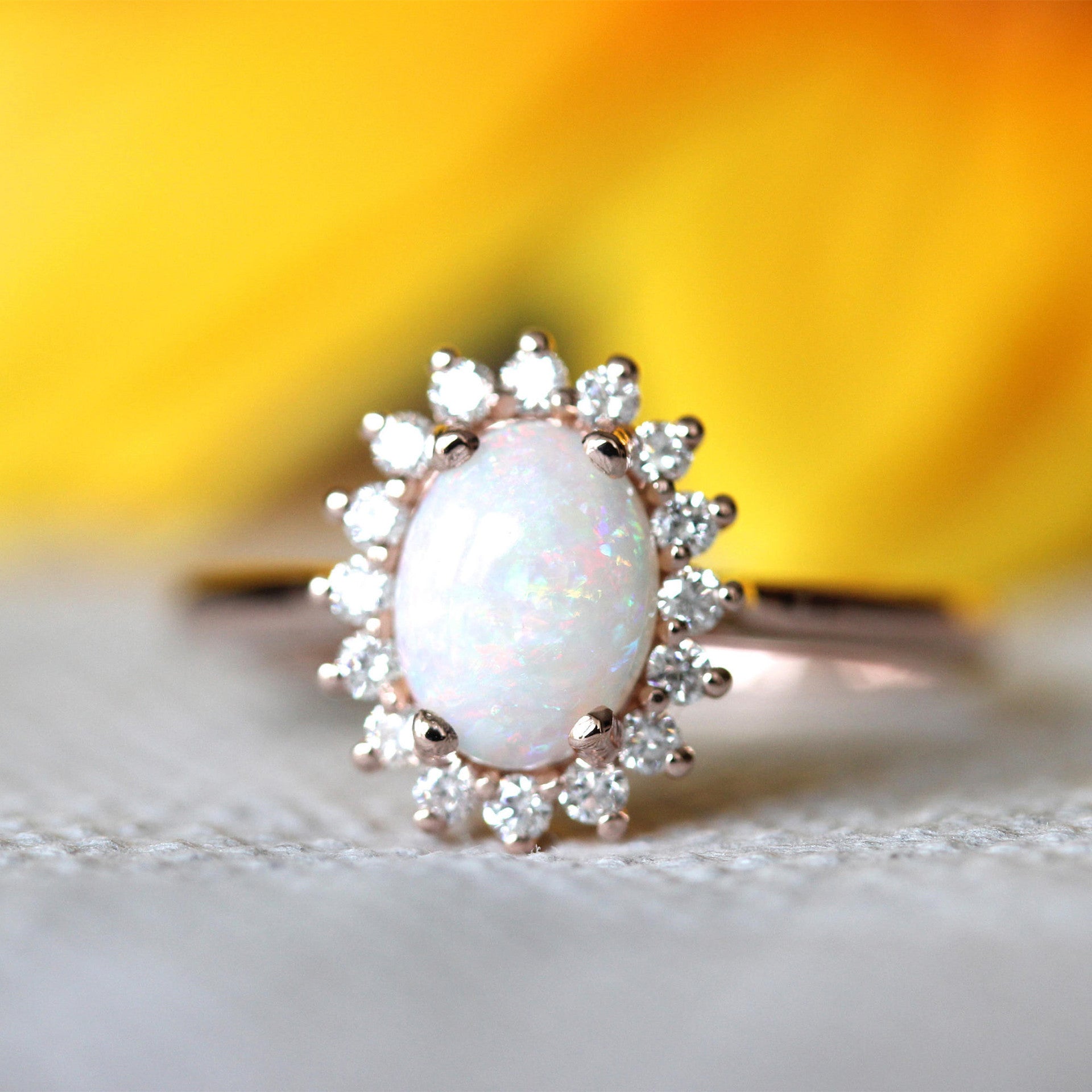 New Jewelry Oval Opal Ring