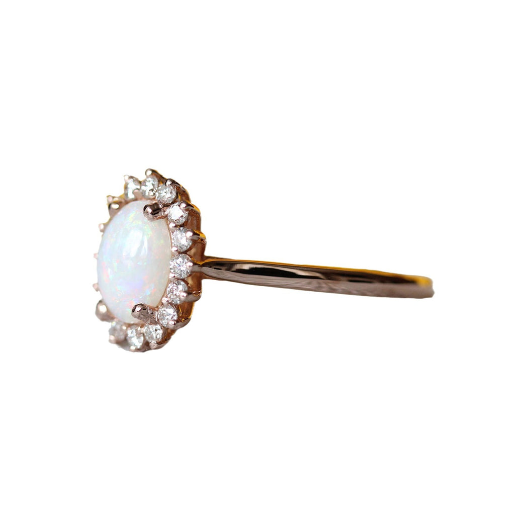 New Jewelry Oval Opal Ring