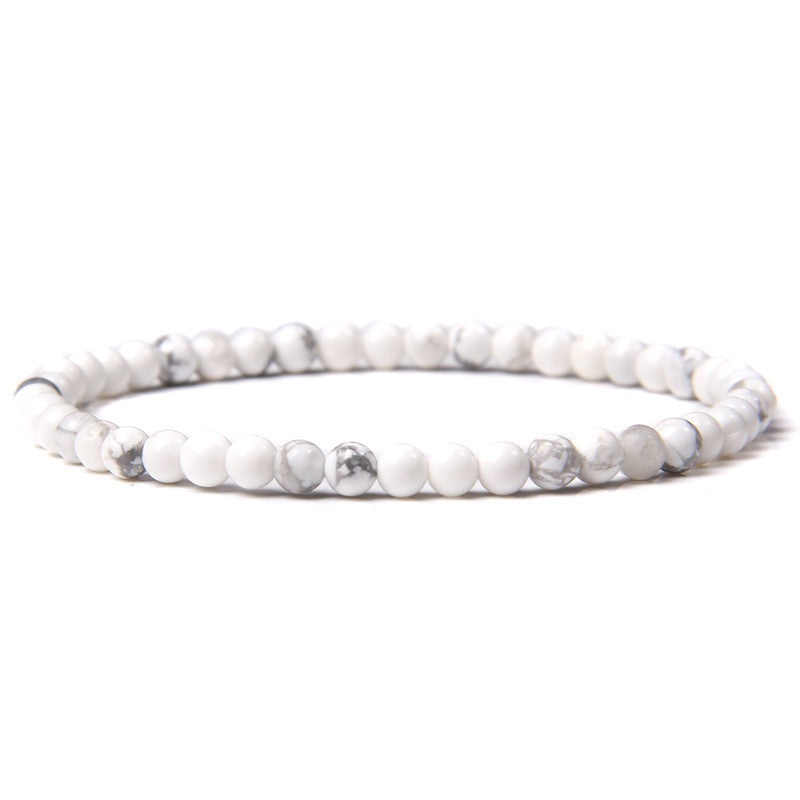 4mm Natural Agate Stone Beads Energy Charm Bracelet For Women