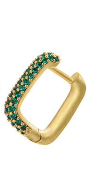 Gold And Silver Small Hoop Crystal Women's Rainbow Earrings Fashion Jewelry Batch