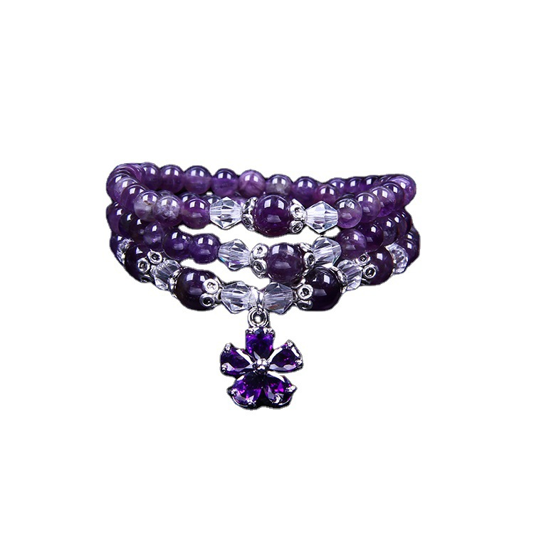 Ethnic Style Jewelry Natural Amethyst Bracelet For Women
