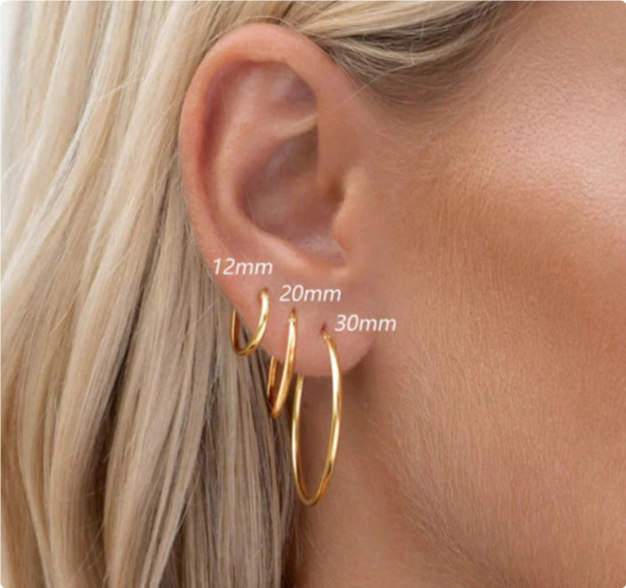 Vintage Glossy Geometry Round Circle Black Gold Silver Color Earrings for Women Kolczyki Damskie Hoop Earring Pendientes Mujer