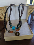 Women's Leather Rope Adjustable Necklace