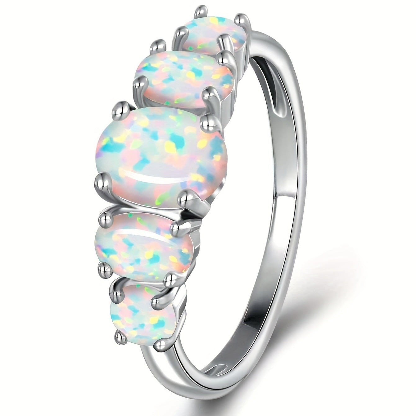 Cross-border European And American Fashion Opal Ring