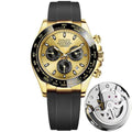 Mechanical-Style Mens Watch With Calenda Quartz Watch