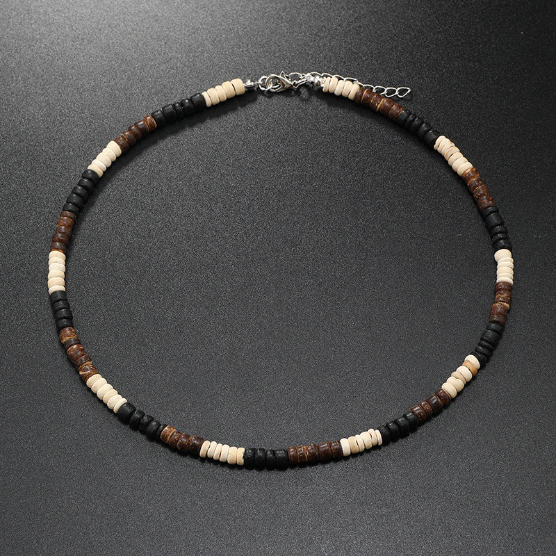 Coconut Shell Beaded Bead Men's Clavicle Chain Jewelry