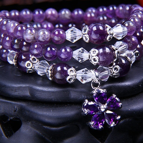 Ethnic Style Jewelry Natural Amethyst Bracelet For Women