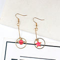 Blue Long Tassel Asymmetric Planet Earrings