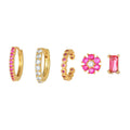 Women's Fashion Flower Earrings Set